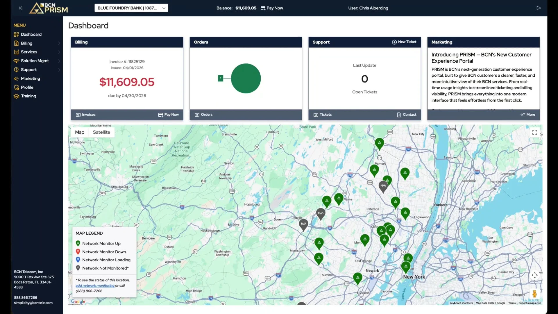 BCN Prism Dashboard Example